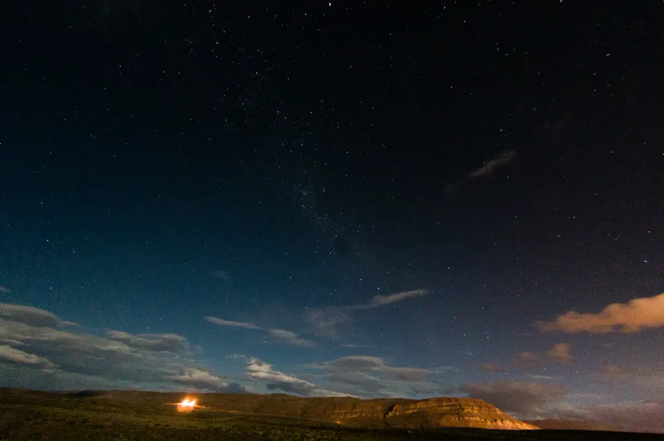 Noche en la estepa patagónica