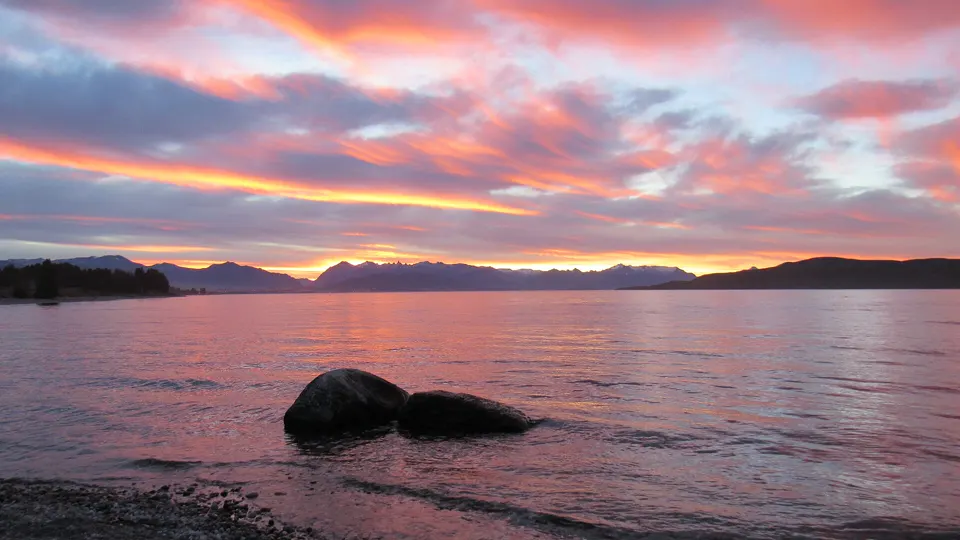 Atardecer en el Nahuel Huapi
